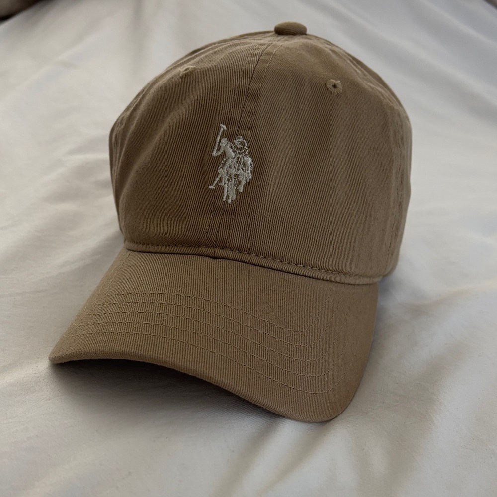 Ralph Lauren Polo Beige Cap with White Logo